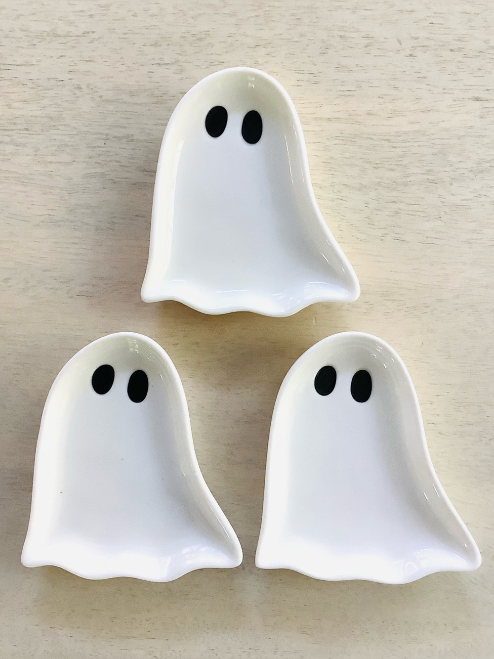 3 Target Bullseye Ghost Mini Trinket Dishes